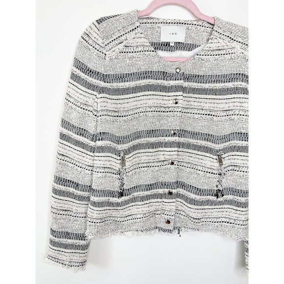 IRO Lizzie Boucle Tweed Jacket Size 2 - Picture 5 of 7